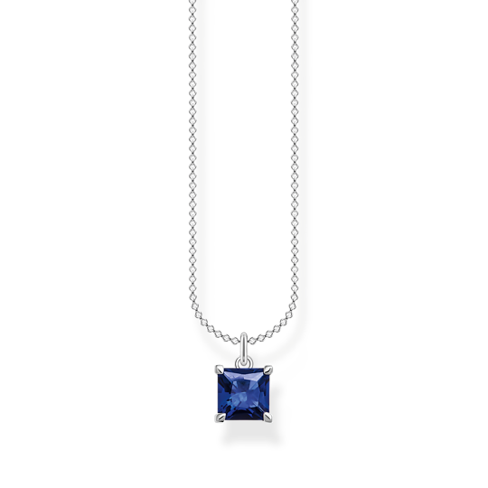 Thomas Sabo Silver Blue Princess Cut Pendant KE2156-699-32-L45v