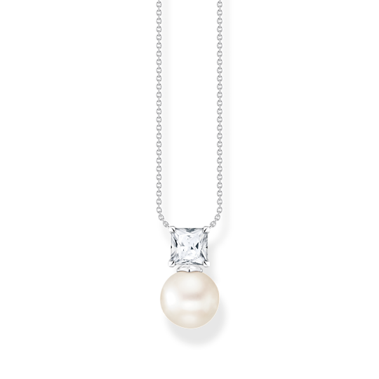 Thomas Sabo Silver Pearl with CZ Pendant KE2163-167-14-L45v