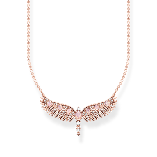 Thomas Sabo Rose Pheonix Wing with pink stones necklace KE2169-323-9-L45v