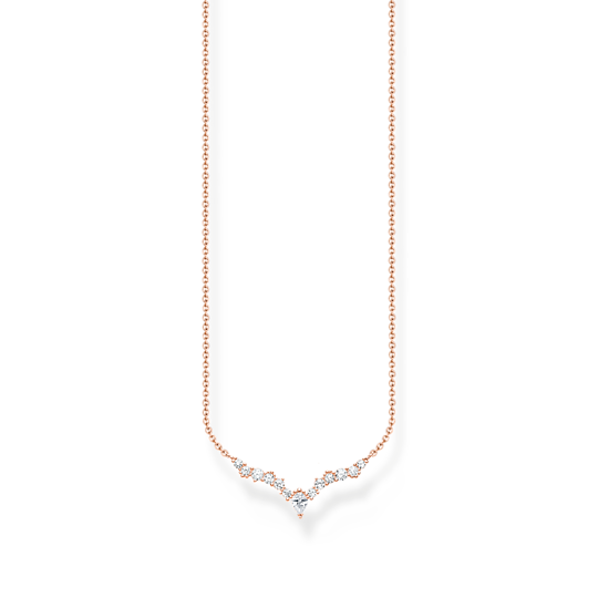 Thomas Sabo Rose Gold Plated Necklace Ice Crystals KE2172-416-14-L45v
