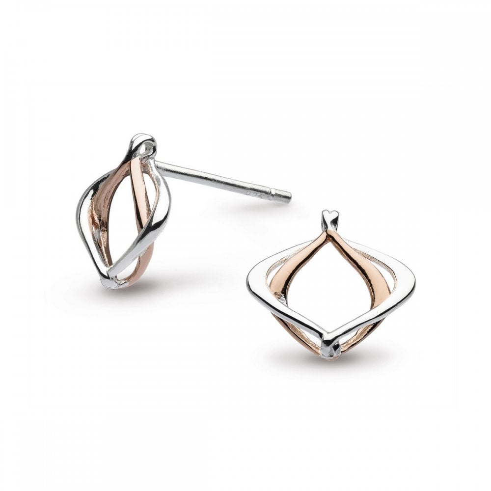 Kit Heath Entwine Alicia Small Rose Gold Stud Plate Earrings 40019RG021