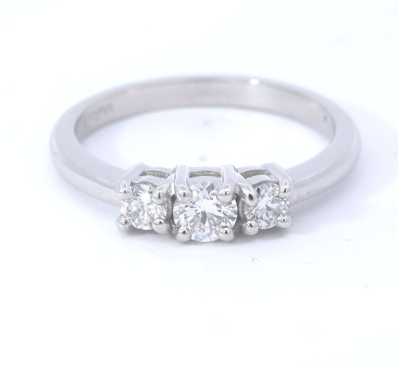 Platinum Lab Grown Trilogy Diamond Ring 0.50ct