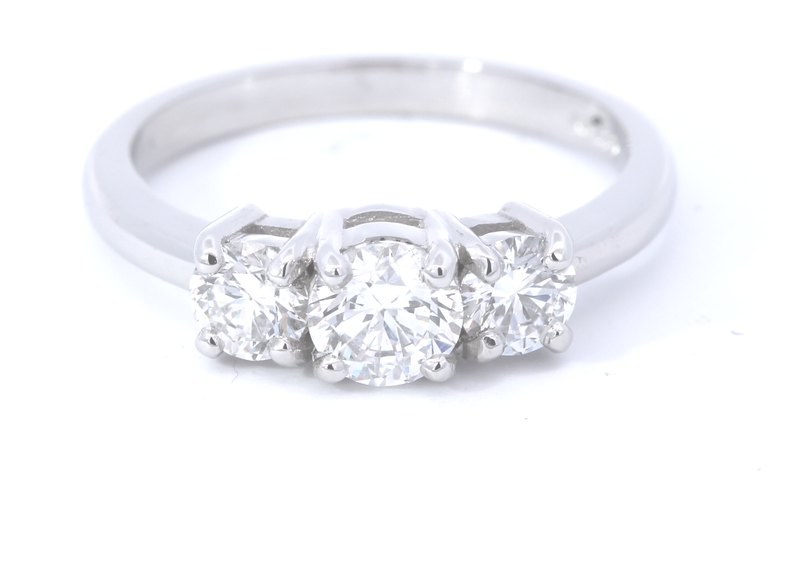 Platinum Lab Grown Trilogy Diamond Ring 1.00ct