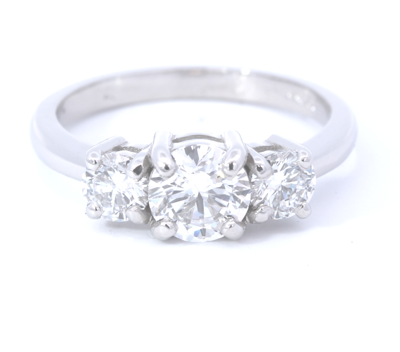 Platinum Lab Grown Trilogy Diamond Ring 1.33ct