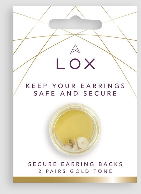 LOX Gold Tone Locking Earring Backs LOX-2GE