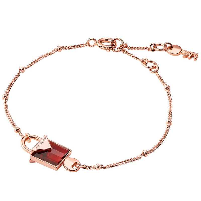 Michael Kors 14ct Rose Gold Plated Red Quartz Bracelet MKC1041AD791