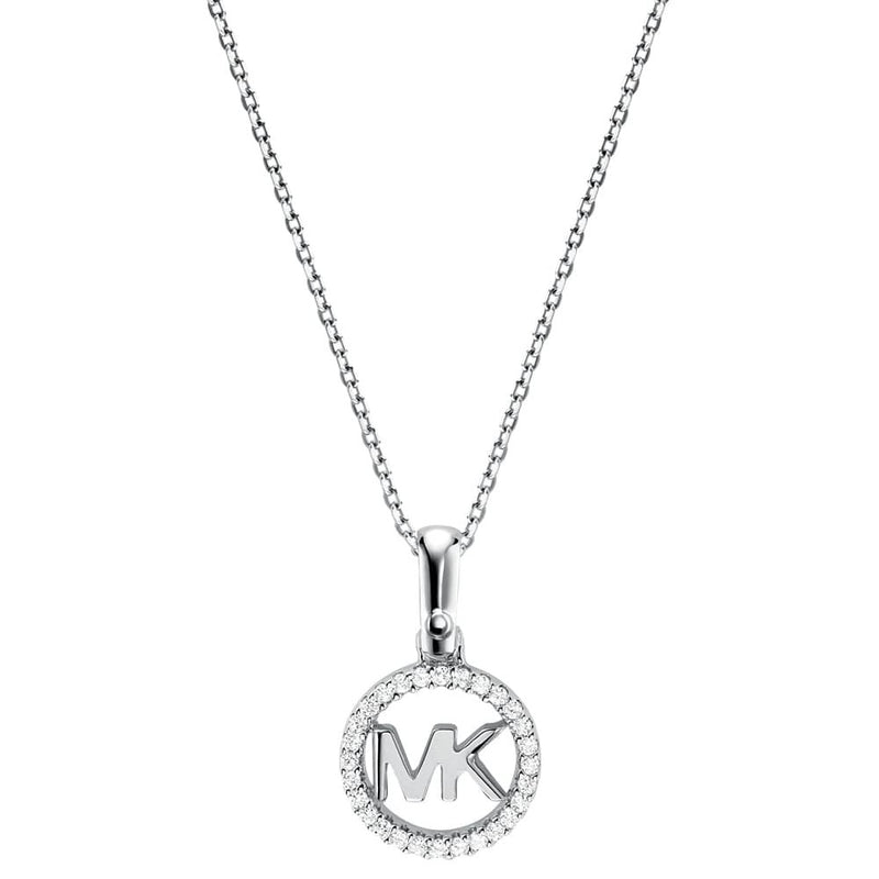 Michael Kors Custom Sterling Silver Logo Starter Necklace MKC1108AN040