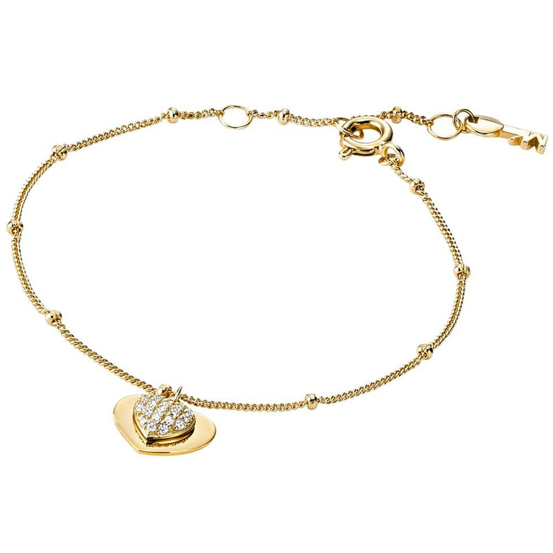 Michael Kors Love 14ct Gold Plated Heart Bracelet MKC1118AN710