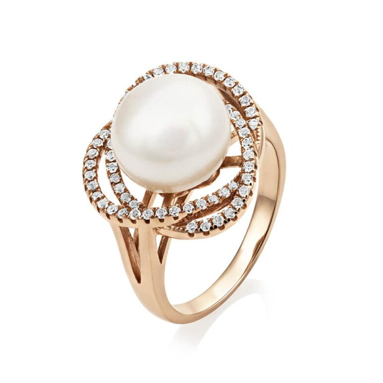 Jersey Pearl Rose Gold Marette Altair Ring MRTR2-RG - Size M