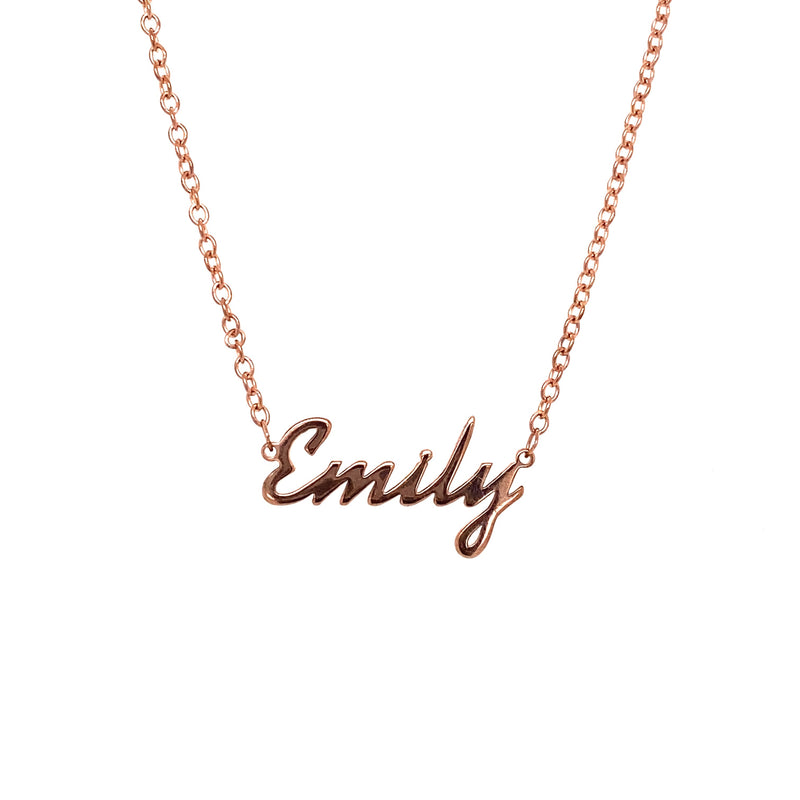 Rose Gold Plated Sterling Silver Name Necklace