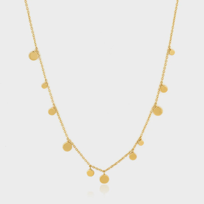 ANIA HAIE Gold Geometry Mixed Discs Necklace N005-01G