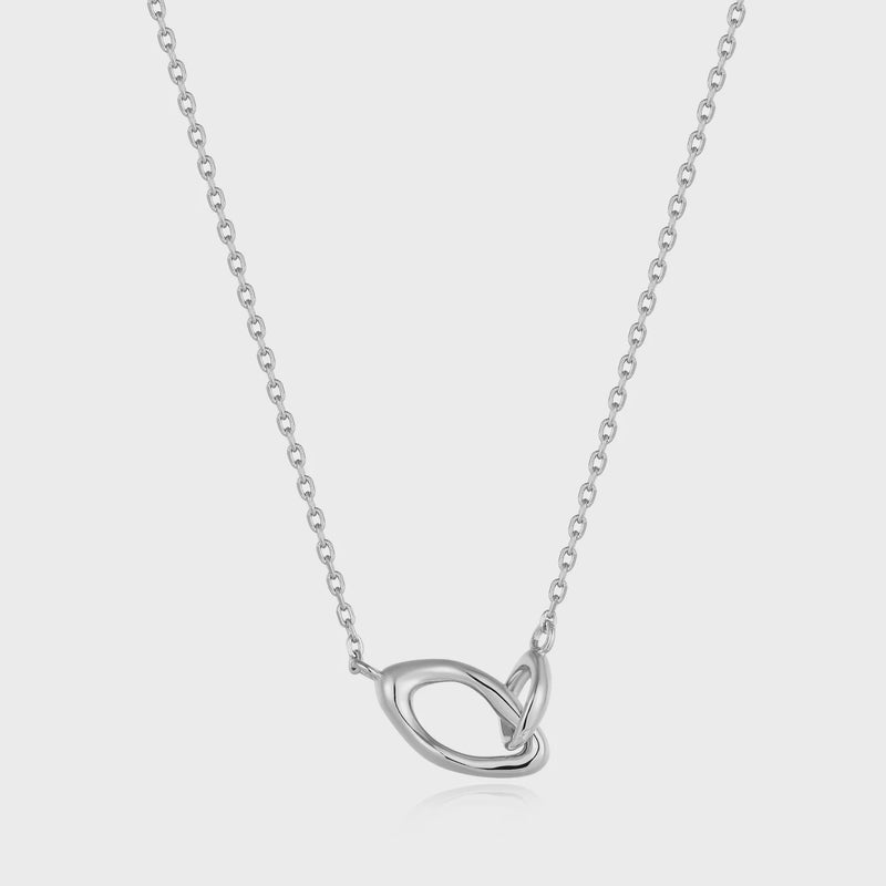 ANIA HAIE Silver Wave Link Necklace N044-01H