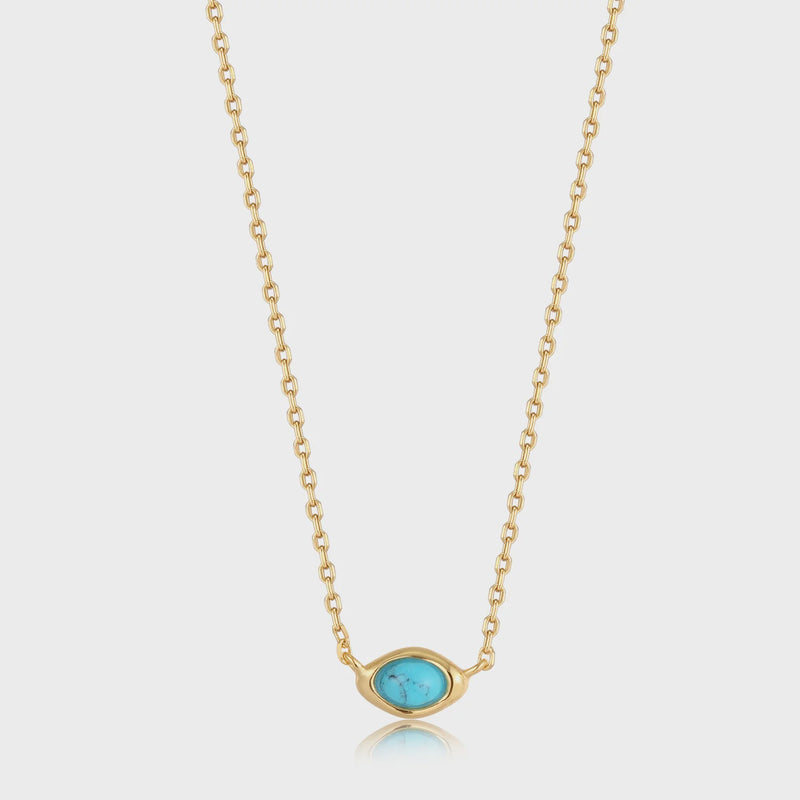 ANIA HAIE Gold Turquoise Wave Necklace N044-02G