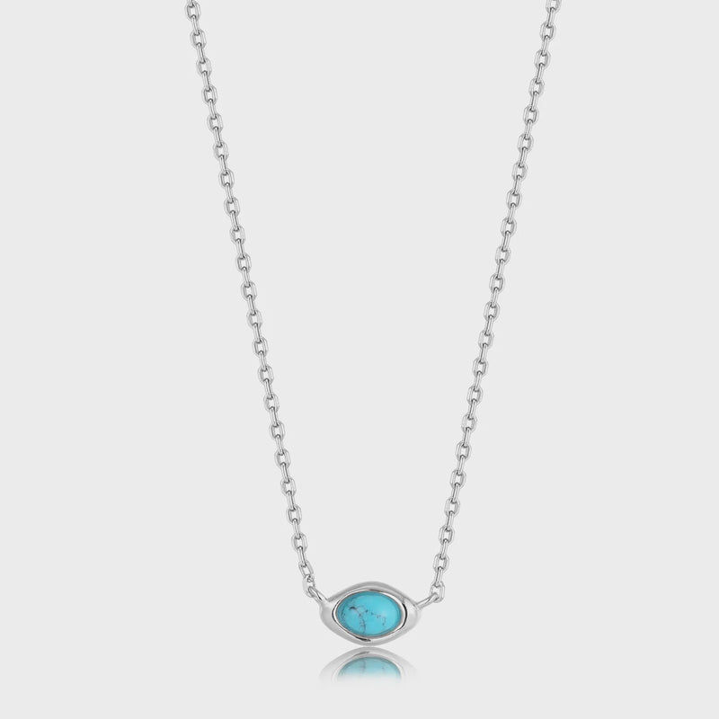 ANIA HAIE Silver Turquoise Wave Necklace N044-02H