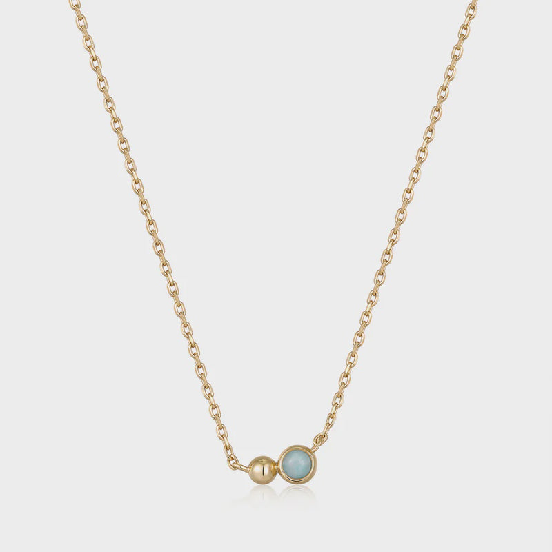 ANIA HAIE Gold Orb Amazonite Pendant Necklace N045-02G-AM