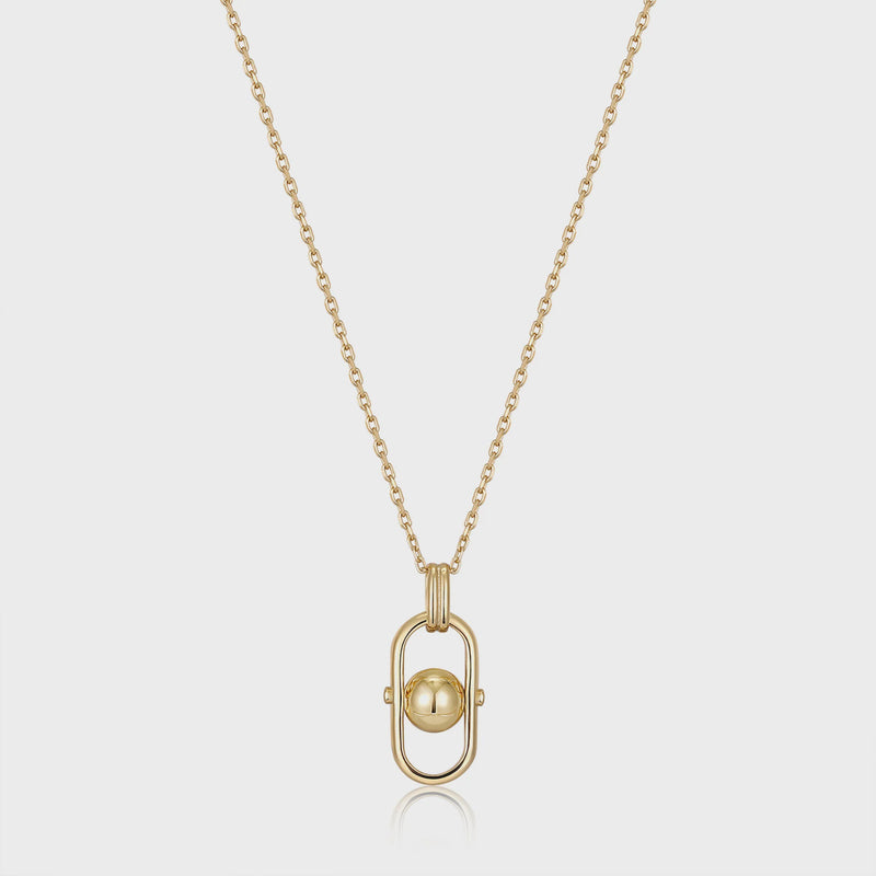 ANIA HAIE Gold Orb Link Drop Pendant Necklace N045-03G