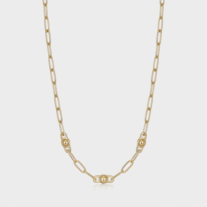 ANIA HAIE Gold Orb Link Chunky Chain Necklace N045-04G
