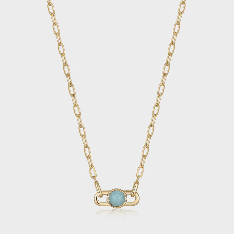 ANIA HAIE Gold Orb Amazonite Link Necklace N045-05G-AM