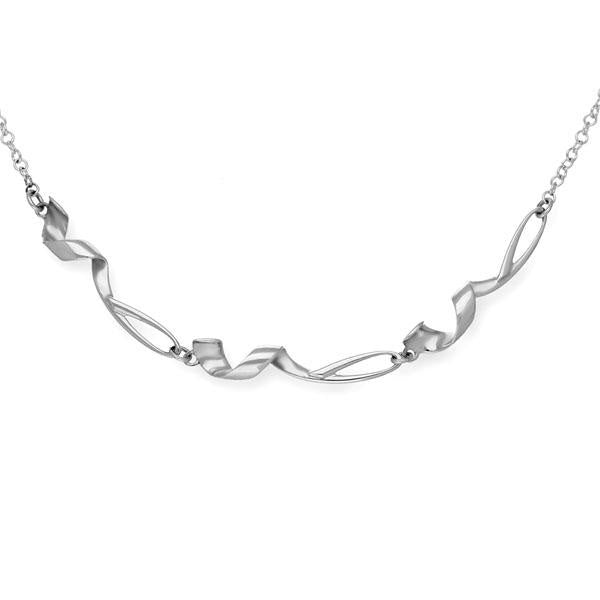 Ortak Twist & Shout Silver Necklet N386