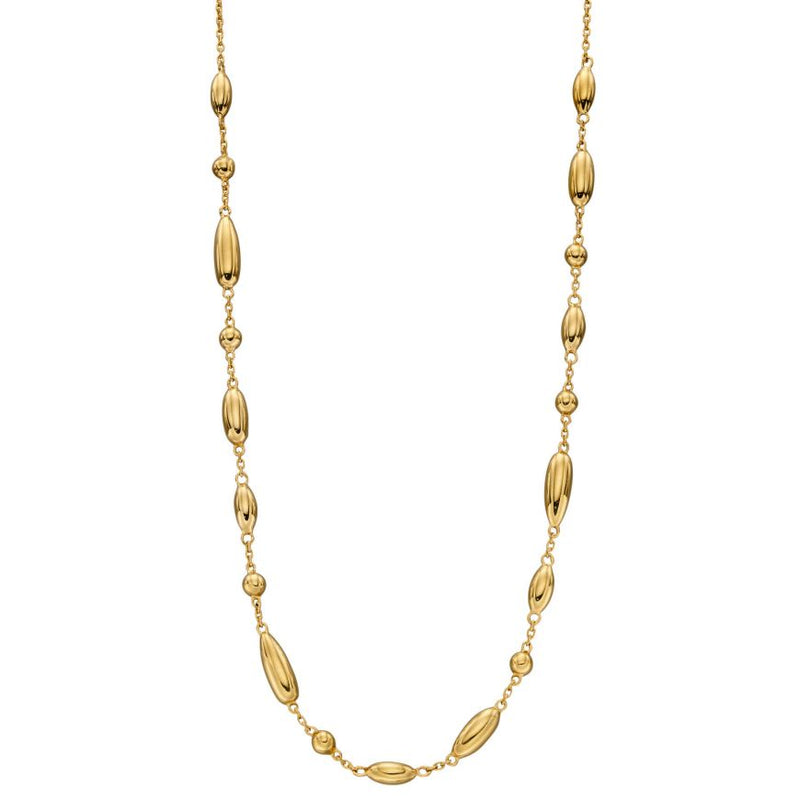 Gold Plated Bud Station Necklace