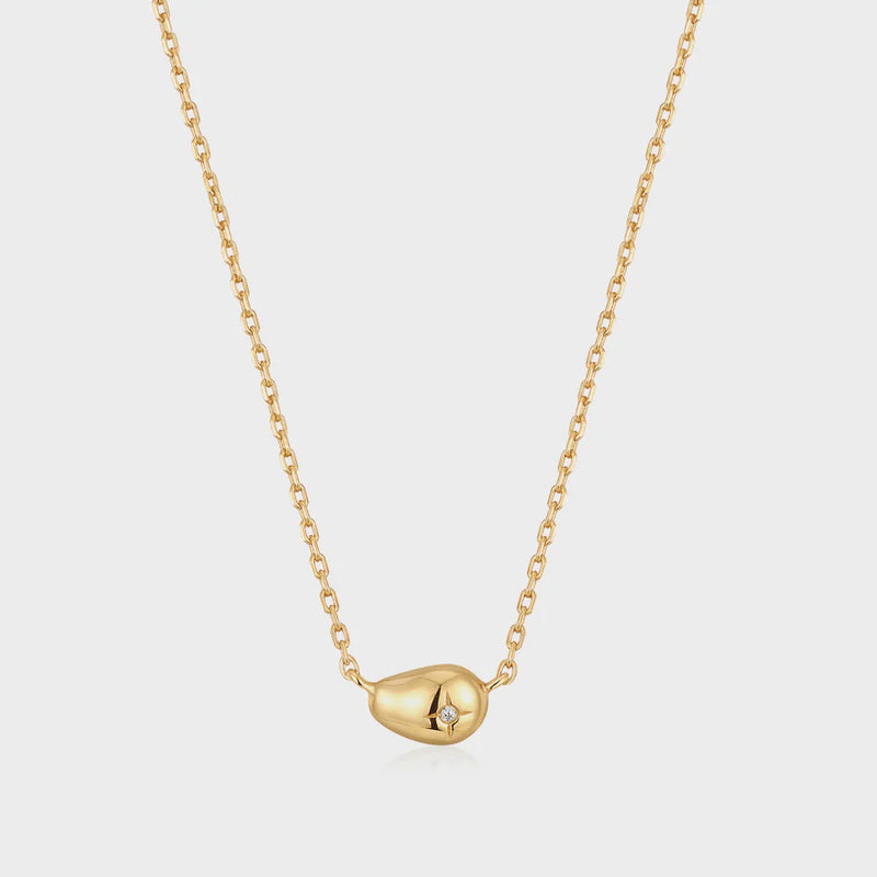 ANIA HAIE Gold Pebble Sparkle Necklace N043-04G
