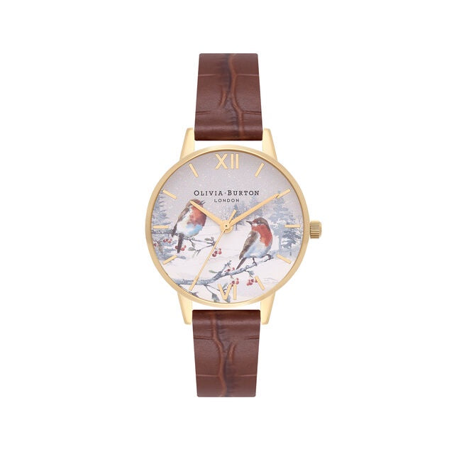 Olivia Burton Winter Wonderland Robins Midi Watch OB16WL92