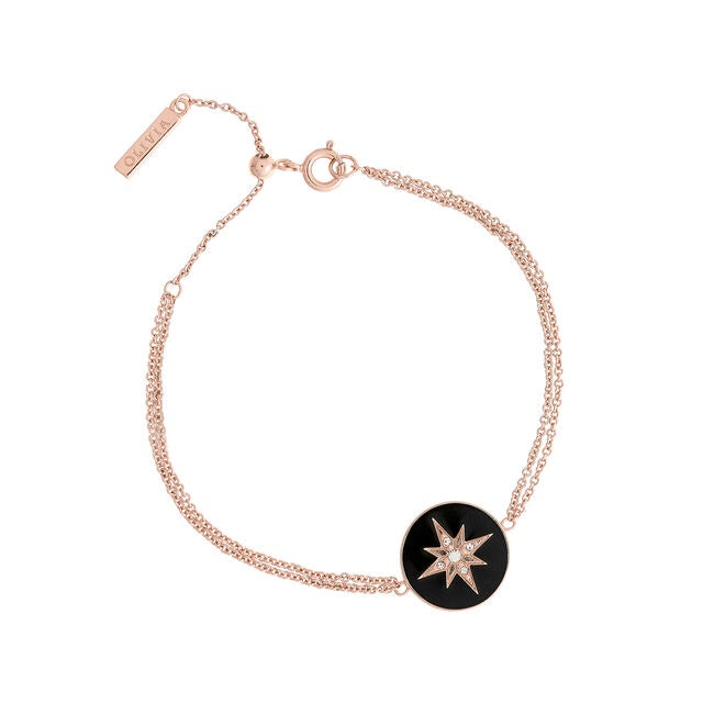 Olivia Burton Rose Gold tone Disc Bracelet OBJCLB26