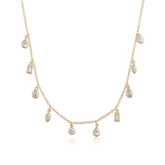 Olivia Burton Gold Tone Crystal Charm Necklace OBJCON100