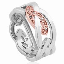 Clogau Silver 9ct Rose Gold Diamond Eternal Love Ring (Size O) 3SELDR