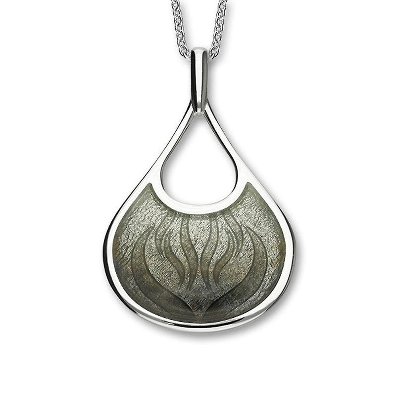 Ortak Silver Charcoal Necklace EP304CH