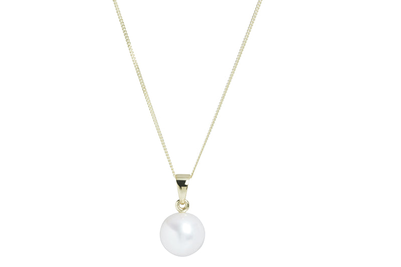 9ct Gold Cultured River Pearl 10-10.5mm Pendant