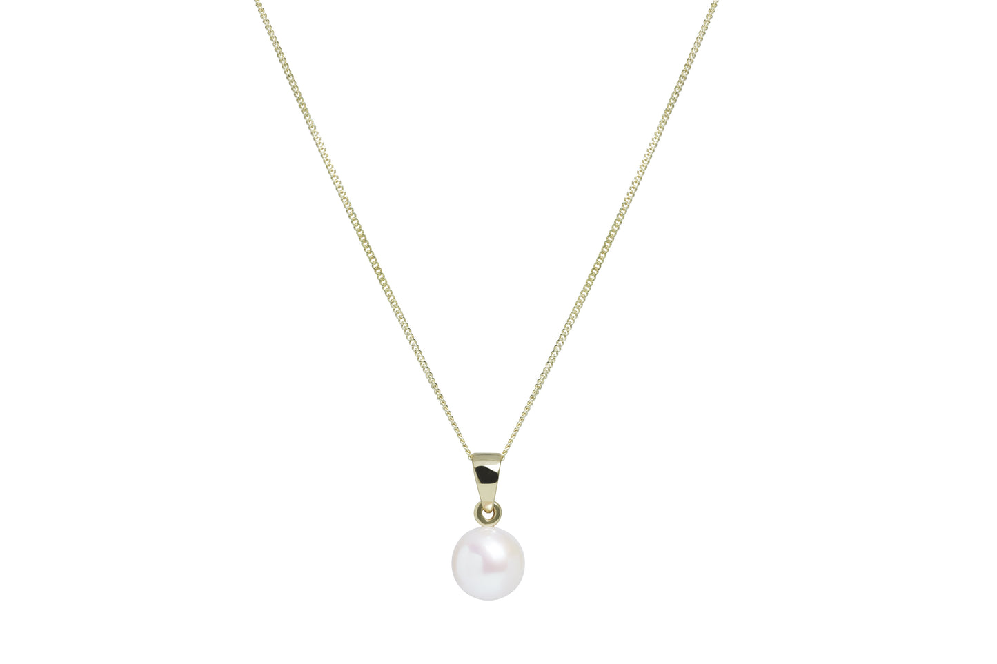 9ct Gold White Cultured River Pearl Pendant