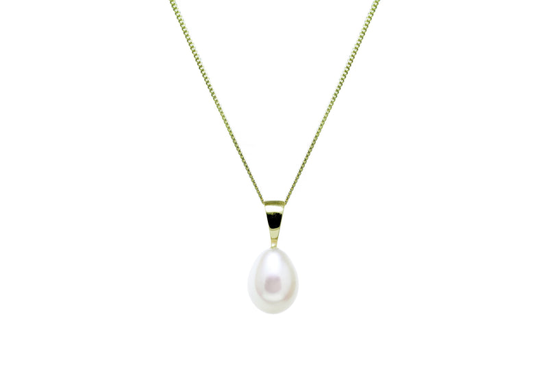 9ct Gold Cultured White River Pearl Pendant