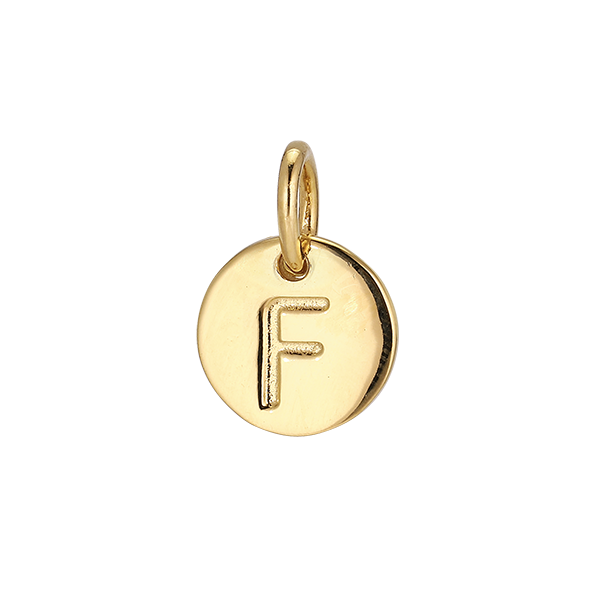 F' Yellow Gold Plated Pendant