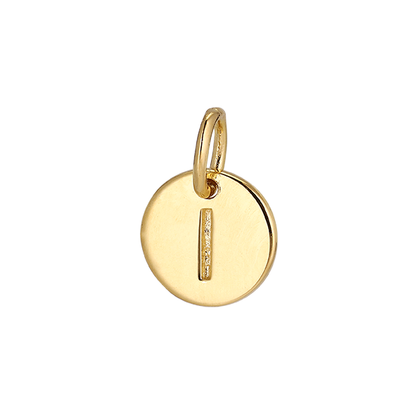 I' Yellow Gold Plated Pendant