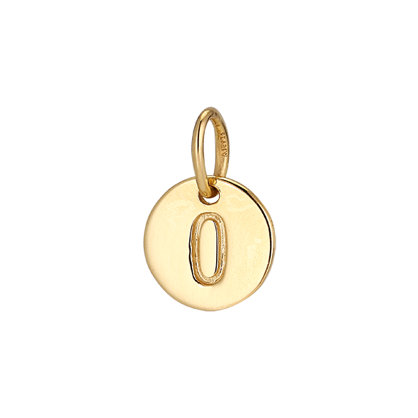 O' Yellow Gold Plated Pendant