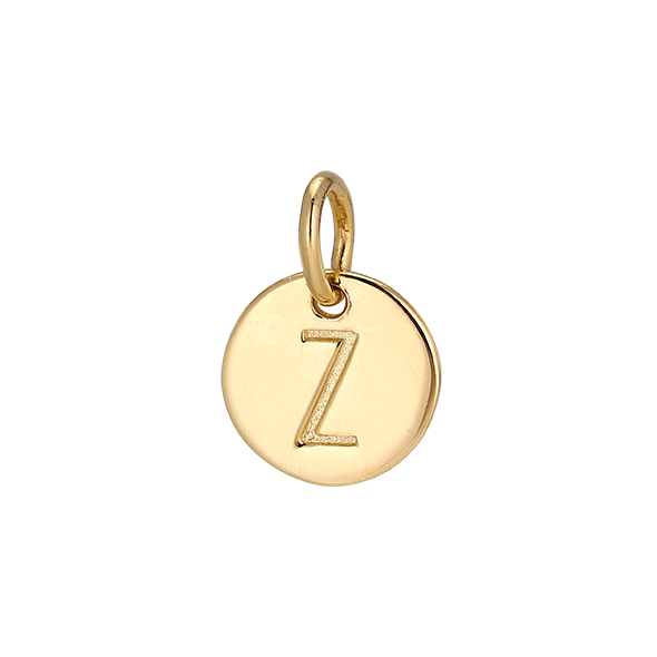 Z' Yellow Gold Plated Pendant