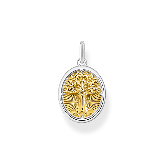 Thomas Sabo Silver & YGP Tree Pendant PE928-966-7