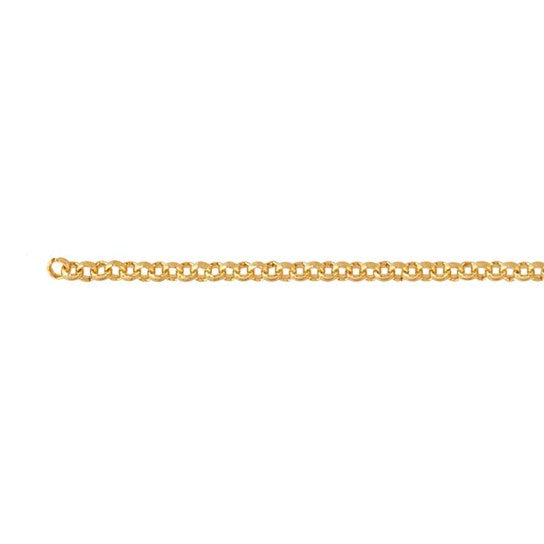 Perma Jewel Yellow Gold Filled Rolo Chain 21cm