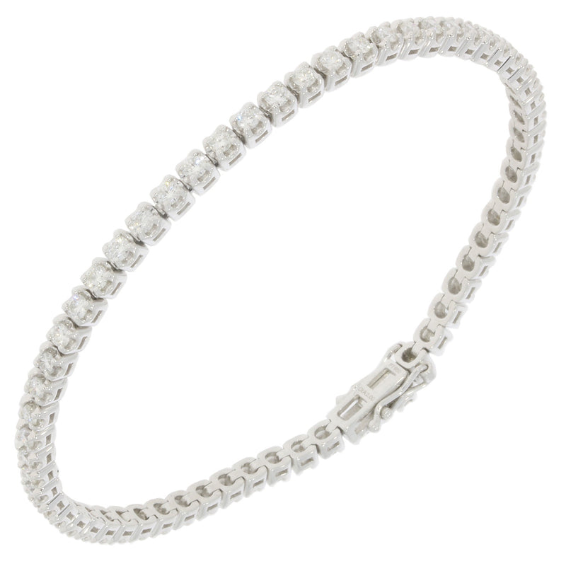 Platinum Tennis Bracelet - Claw Set - 2.00ct