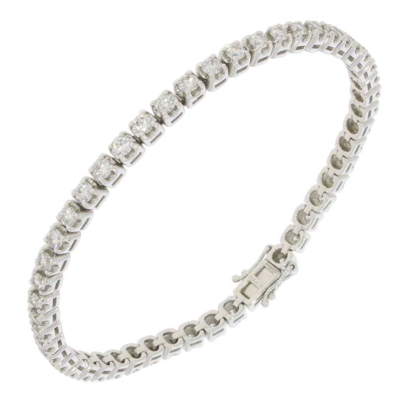 Platinum Tennis Bracelet - Claw Set - 4.00ct