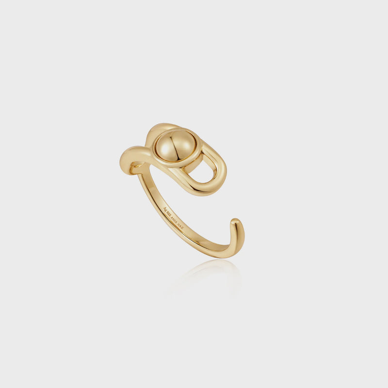 ANIA HAIE Gold Orb Claw Adjustable Ring R045-02G
