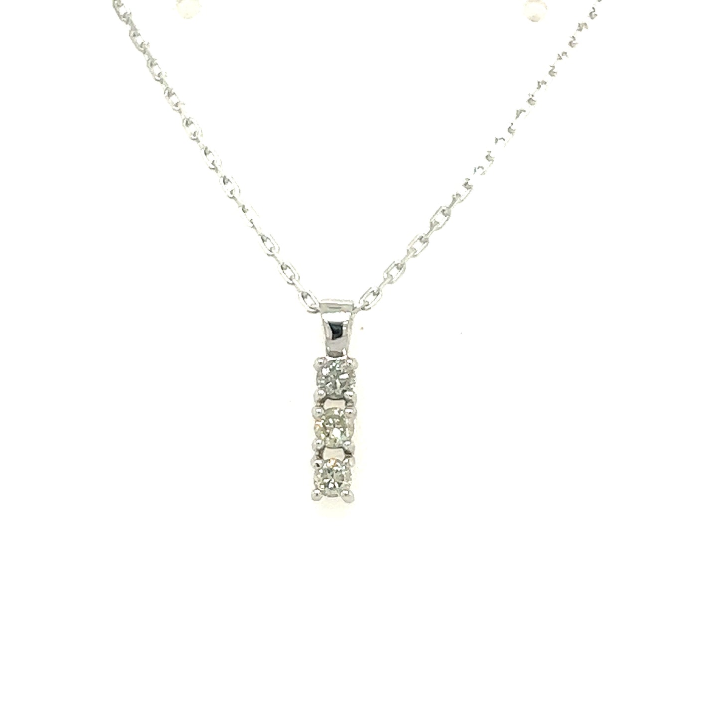 9ct White Gold Diamond Pendant 0.20ct
