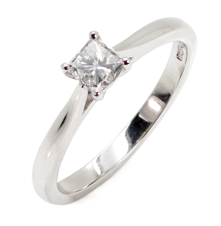 Platinum Diamond Solitaire Ring - RN3872