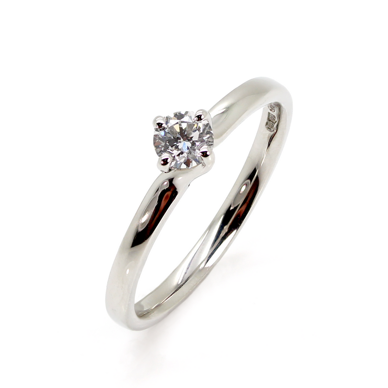 Platinum Solitaire D/SI1 Diamond Ring - RN3880