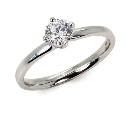 Platinum D/SI1 Diamond Solitaire Ring RN4600