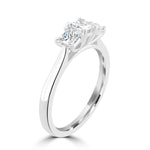 Platinum Princess Cut Diamond Trilogy Ring 0.58ct - RN6638