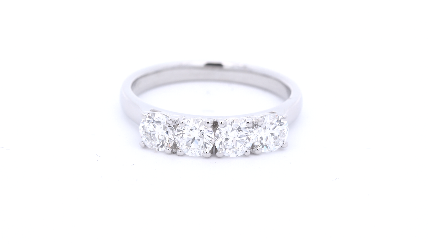 Platinum Four Stone Diamond Ring 1.27ct