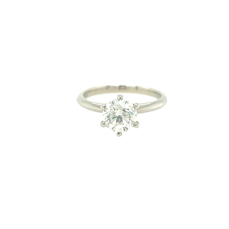 Platinum Six Claw Solitaire Diamond Ring 1.51ct - RX4750/151