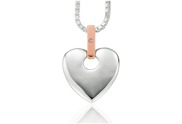 CLOGAU Silver Cariad Pendant SCA010